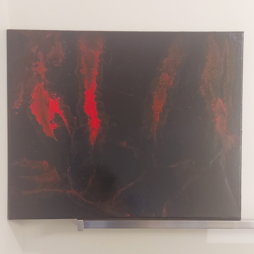 Halloween Paint Pour Painting "A"